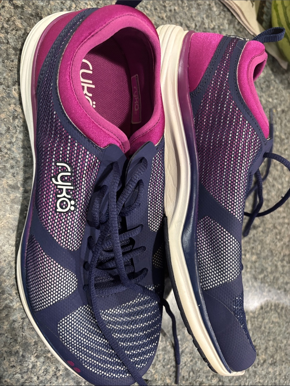 Ryka Women's Navy and Fuchsia Athletic Walking Shoes